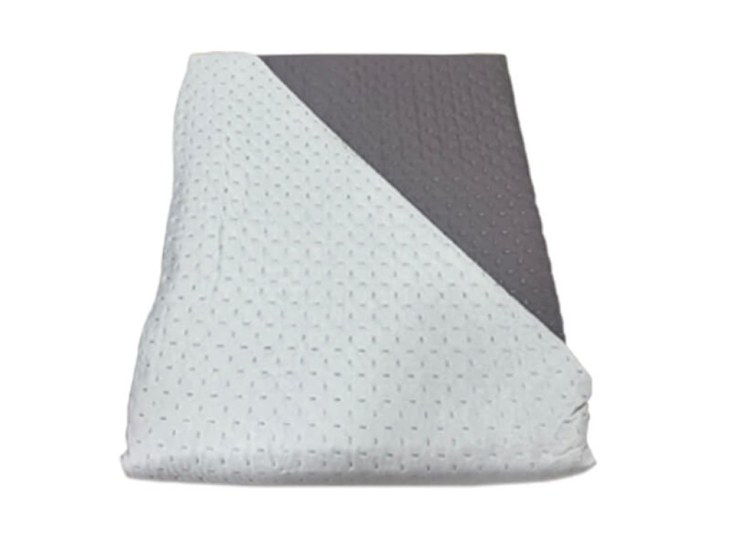 Κουβερλί Διπλό Microfiber Διπλής Όψης Γκρι-Ανοιχτό Γκρι Cross Desing Γαρύφαλλο 220x240 | Γαρύφαλλο - Λευκά Είδη